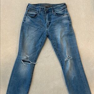 Men's Blue Distressed Jeans